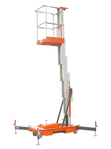 Adjustable single mast aerial working platform indoor aluminum alloy lift with CE ISO for sale