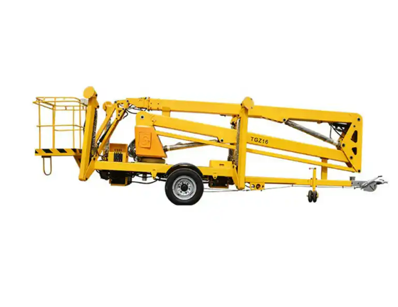 Aerial Work Platform Towable Articulated Boom Lift with Diesel Electric Battery Power